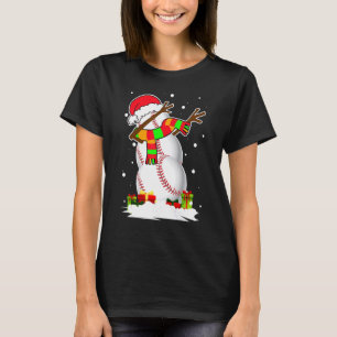 Camiseta Paja, Navidades Santa  de la pelota de béisbol de 