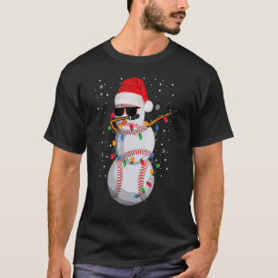 Camiseta Paja, Navidades Santa  de la pelota de béisbol de 