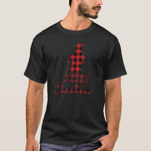 Camiseta Pajam familiar de Navidades de pingüino de seda ro