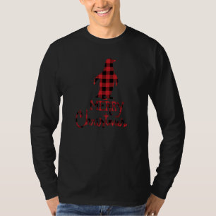 Camiseta Pajam familiar de Navidades de pingüino de seda ro