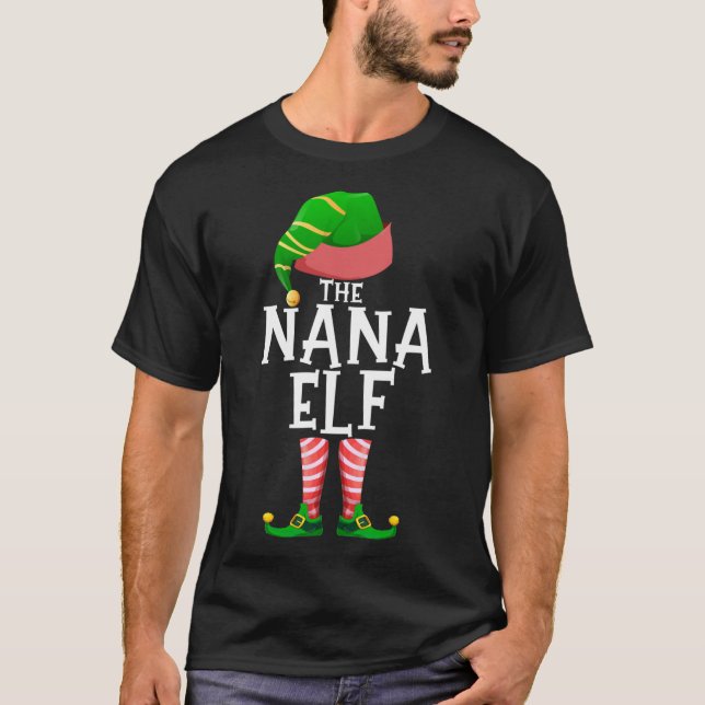 Camiseta Pajam, Fiesta de Navidades familiares de Nana Elf (Anverso)