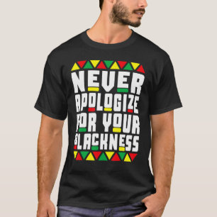 Camiseta Pajama Afro de historia negra nunca se disculpa po