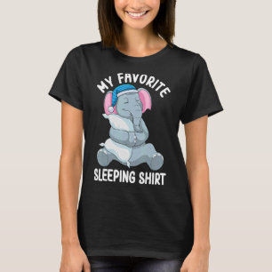 Camiseta Pajama Cuta para las mujeres elefantes durmientes 