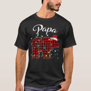 Camiseta Pajama de búfalo de oso de color rojo
