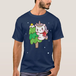 Camiseta Pajama de Navidades unicornios para Chicas navideñ