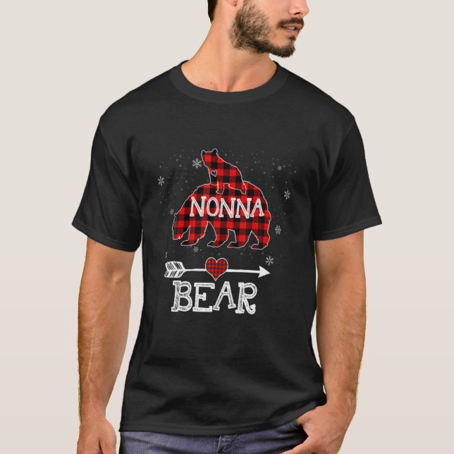 Camiseta Pajama Fami Red Plaid Nonna Bear Baby Cub