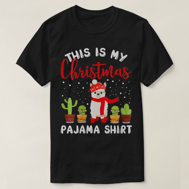 Camiseta Pajama Gift Pajamas Xmas F Mujeres Navidades de Al (Diseño del anverso)