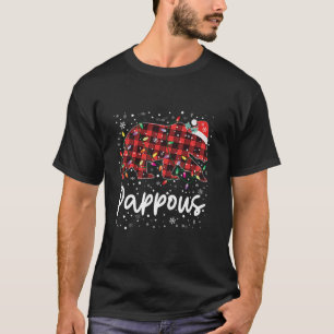 Camiseta Pajama Merry Xmas Navidades Pappis Oso Red Plaid