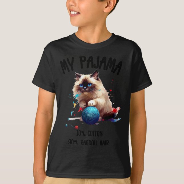 Camiseta Pajama Ragdoll Cat Perfect For Cat Lovers! For Men (Anverso)
