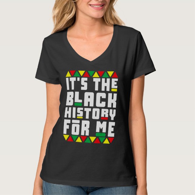 Camiseta Pajamas Afro Tee de historia negra es el hilo negr (Anverso)