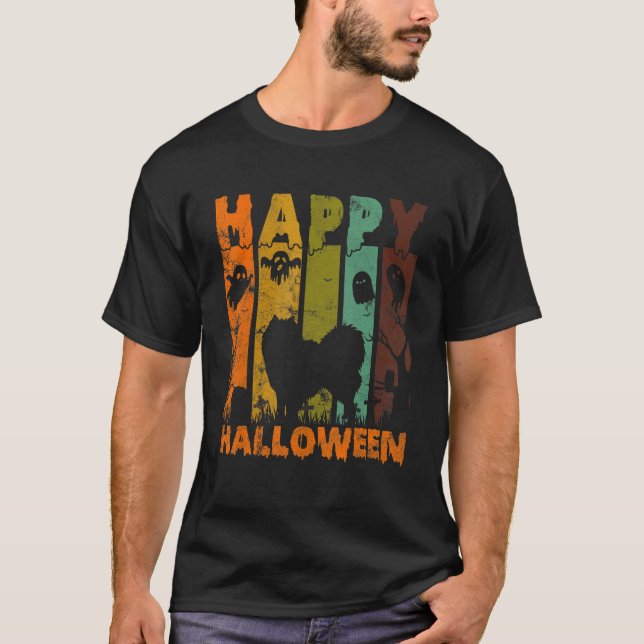 Camiseta Pajamas coincidentes con disfraz de Halloween Retr (Anverso)