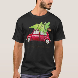 Camiseta Pajamas de árboles de navidad de camiones rojos 