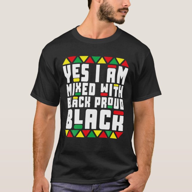 Camiseta Pajamas De Historia Negra Sí Estoy Mezclado Con Ne (Anverso)