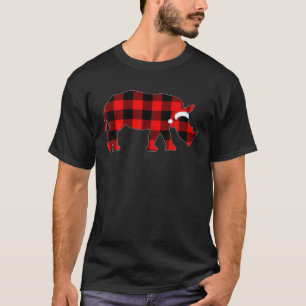 Camiseta Pajamas De Navidades Rinocerontes Para Hombres Muj