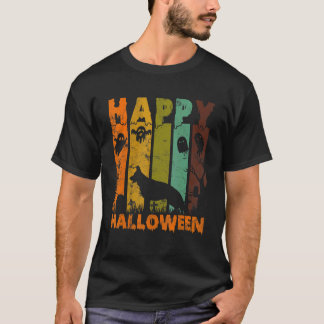 Camiseta Pajamas Matching Halloween Costume Retro German Sh