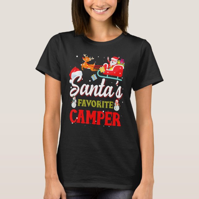 Camiseta Pajamas Navidades de camper favoritos de Santa (Anverso)