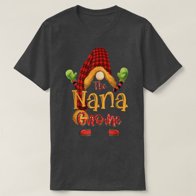 Camiseta Pajamas navidades de Nana gnome con grupo familiar (Diseño del anverso)