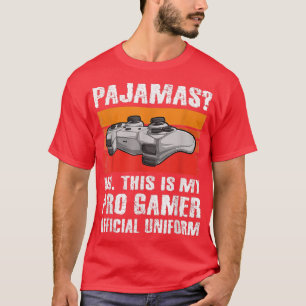 Camiseta Pajamas No Pros Gamer Divertidos Videojuegos Boys 