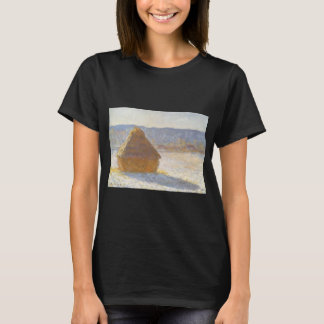 Camiseta Pajar de trigo en la mañana, efecto de nieve por C