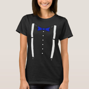 Camiseta Pajarita Azul Tirantes Del Chaleco De Esmoquin Cor