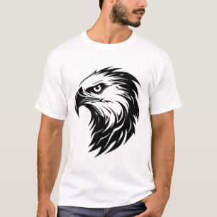 Camiseta Pajarito de cabeza de águila con silueta de presa