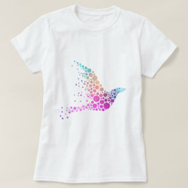 Camiseta Pájaro Abstracto Colorido En Vuelo