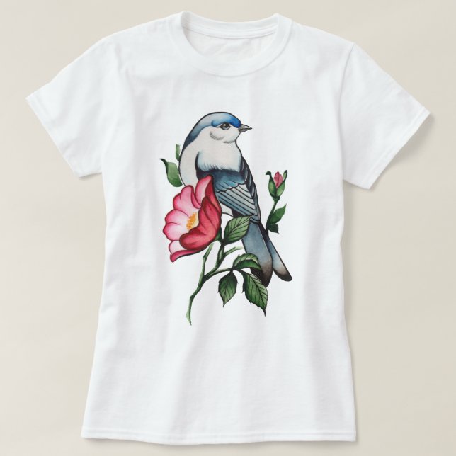 Camiseta Pájaro acuático (Diseño del anverso)