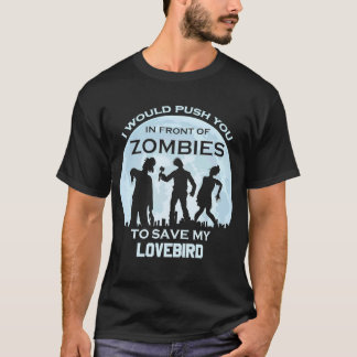 Camiseta Pájaro amoroso de mascota de Halloween zombie