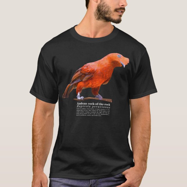 Camiseta Pájaro Andino De Pavo De Roca Sobre Las Rocas (Anverso)