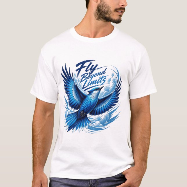 Camiseta pájaro azul (Anverso)