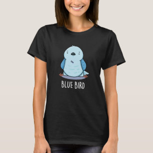 Camiseta Pájaro Azul Animal Divertido Castigo Fondo Oscuro