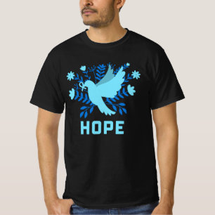 Camiseta Pájaro azul de esperanza y paz - paloma