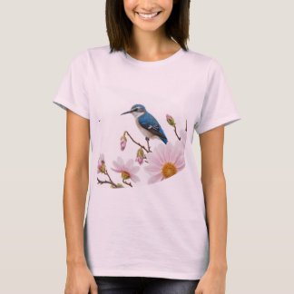 Camiseta pájaro azul de la felicidad
