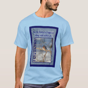 Camiseta Pájaro Azul De La Felicidad Inspirador 