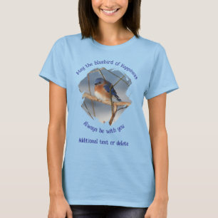 Camiseta Pájaro Azul De La Felicidad Personalizado Inspirad