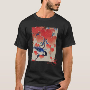 Camiseta Pájaro azul regalo tradicional japonés de cosech