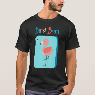 Camiseta Pájaro Bam Mahjong Diversión Flamenco para Jugador