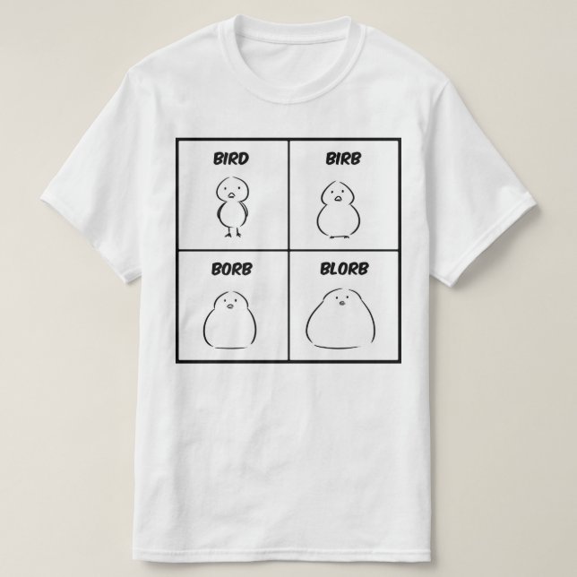 Camiseta Pájaro Birb Borb Blorb (Diseño del anverso)