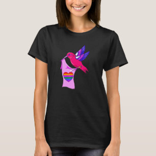 Camiseta Pájaro Bisexual Colibrí Orgullo Bi LGBTQ Arcoíris 