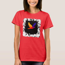 Camiseta Pájaro brillante de color de vuelo