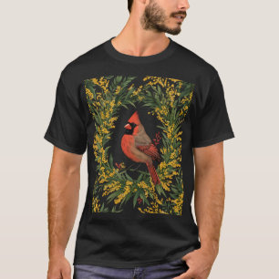 Camiseta Pájaro Cardinal de Kentucky con Corona de Flor Ama