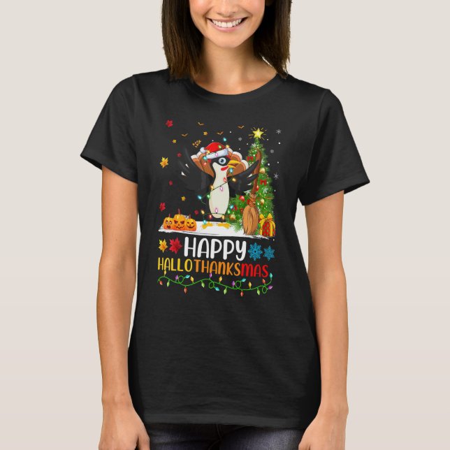 Camiseta Pájaro Carpintero Feliz Carpintero Hellothanksmas (Anverso)