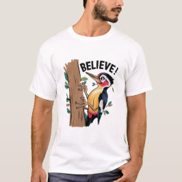 Camiseta Pájaro Carpintero Lindo Observador de la Naturalez