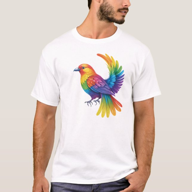 Camiseta Pájaro colorido (Anverso)