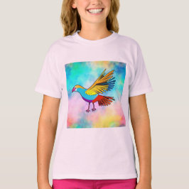 Camiseta Pájaro Colorido con Alas Extendidas