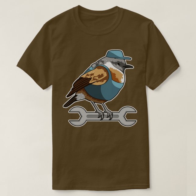 Camiseta Pájaro Como Carftsman Con Llave (Diseño del anverso)