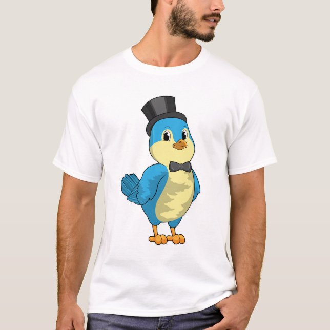 Camiseta Pájaro como novio con cinta (Anverso)