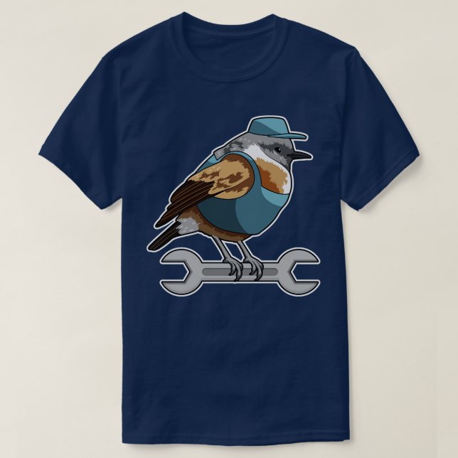 Camiseta Pájaro como timonero con llave (Diseño del anverso)