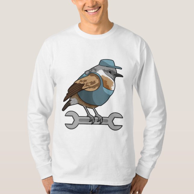 Camiseta Pájaro como timonero con llave (Anverso)