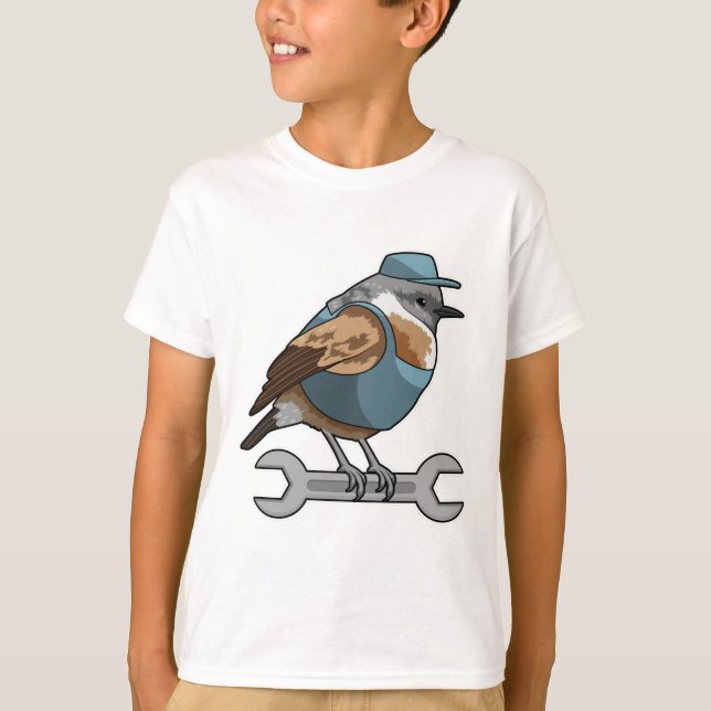 Camiseta Pájaro como timonero con llave (Anverso)